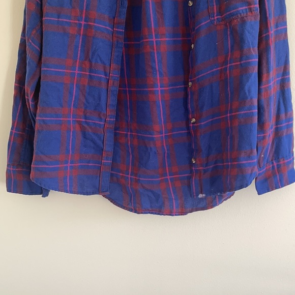 Hollister Blue Plaid Flannel!! - Picture 5 of 5